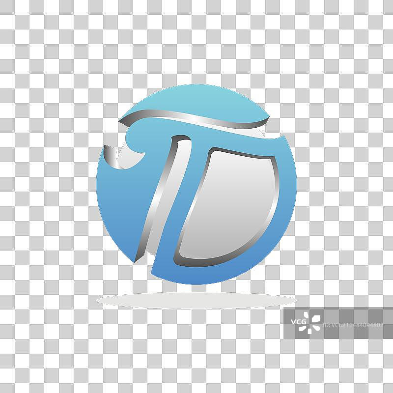 字母T地球圆形设计标志图片素材