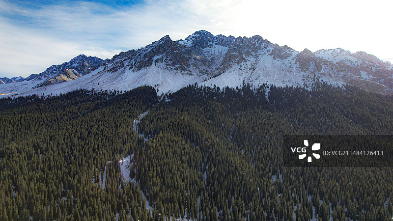 冬日鹿角湾图片素材