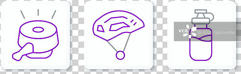 水壶自行车铃铛线条设计图片素材