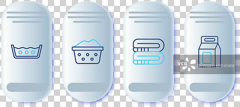 肥皂水盆毛巾堆套装图片素材