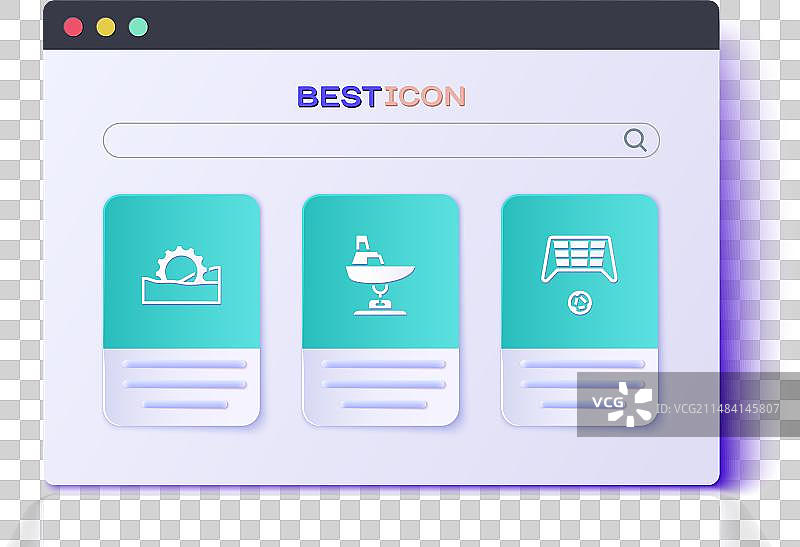 秋千船、摩天轮和足球球门套装图片素材