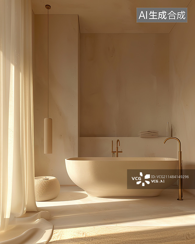 【AI数字艺术】豪华酒店室内卫生间图片素材