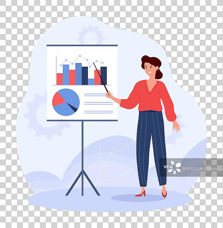 正在做演示的女人图片素材