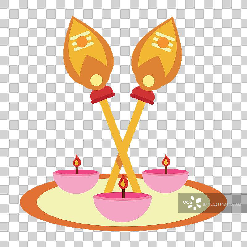 大宝森节装饰和蜡烛图片素材