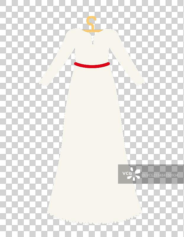 挂在衣架上的优雅婚纱图片素材