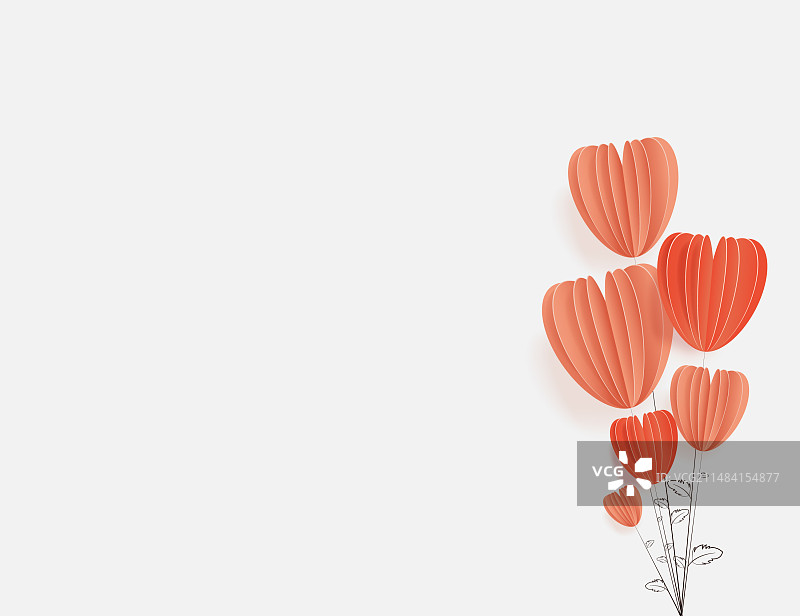 剪纸风格的样品花心图片素材