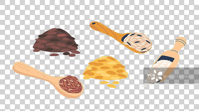 小食品米粮谷物图标集图片素材