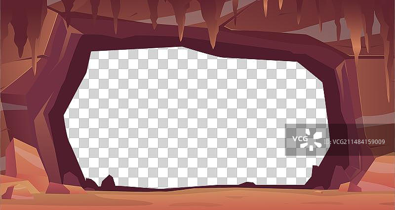 透明背景的石窟入口图片素材