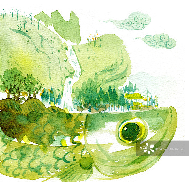 青山绿水图片素材