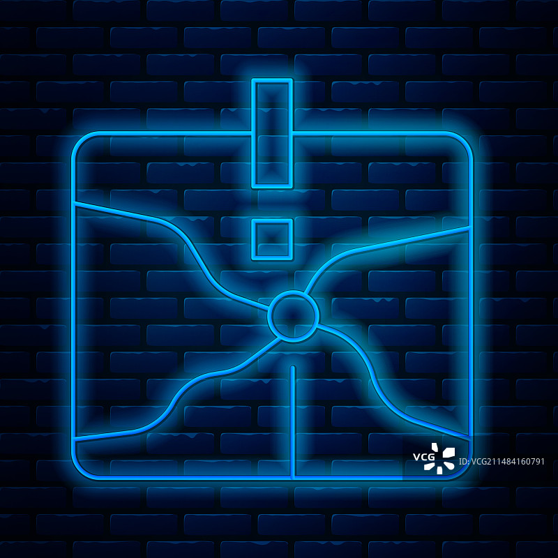 发光霓虹灯线条交叉点图标图片素材