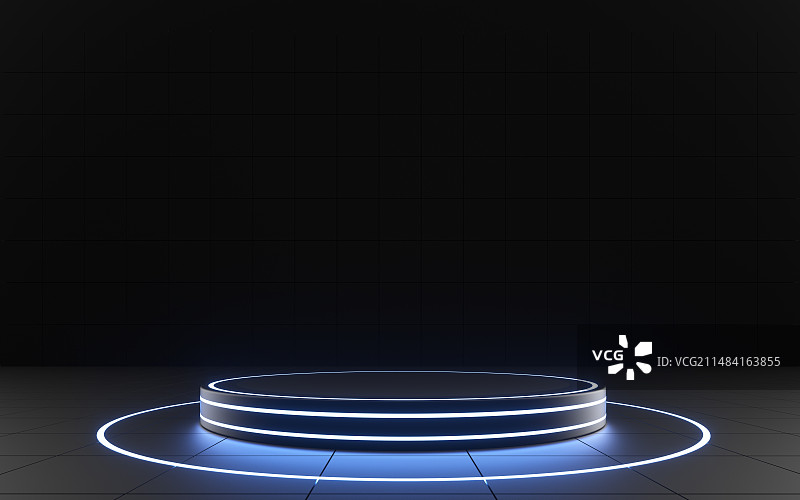 3d图形展台空间光效科技场景图片素材