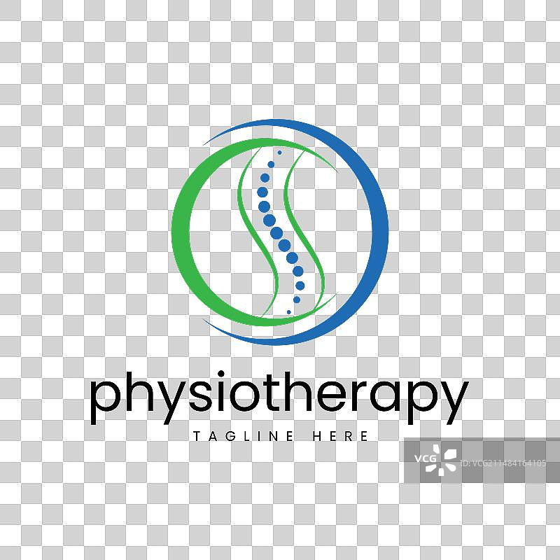 带有圆圈的理疗Logo设计模板图片素材