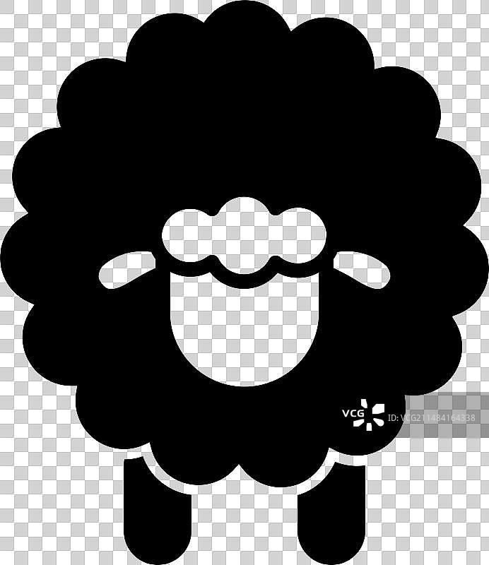 隔离的绵羊图标设计模板图片素材