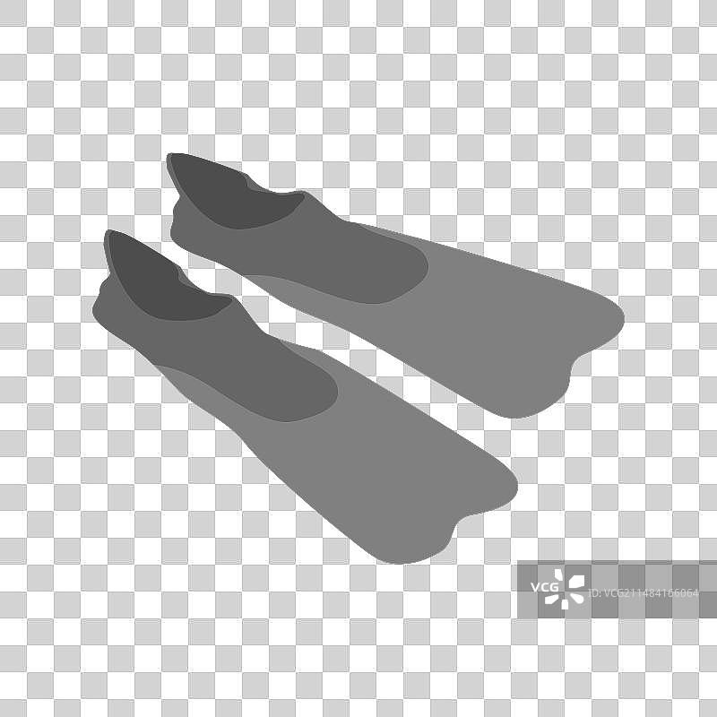 游泳潜水鞋图标图片素材