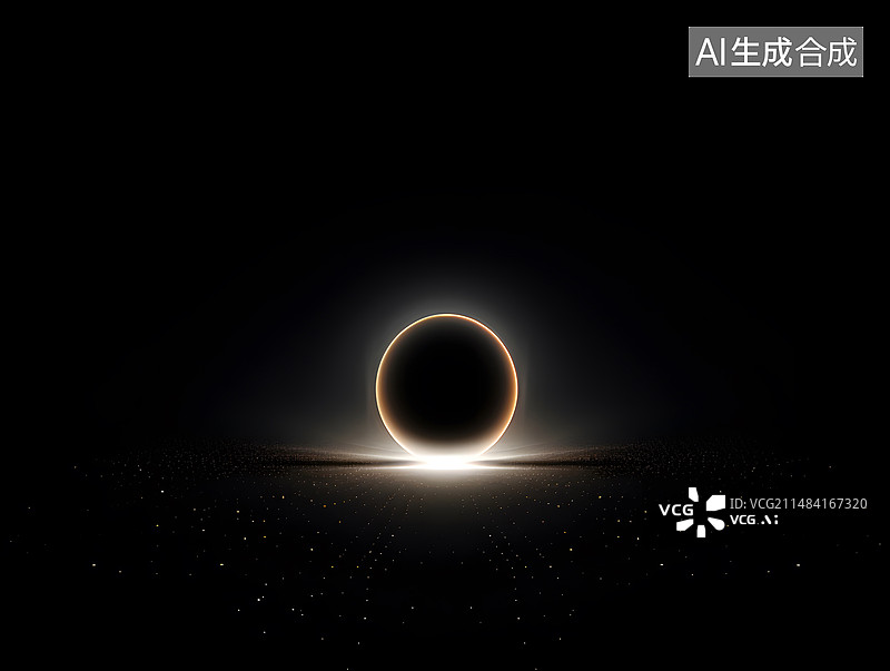 【AI数字艺术】极简黑色背景下流动的线条图片素材