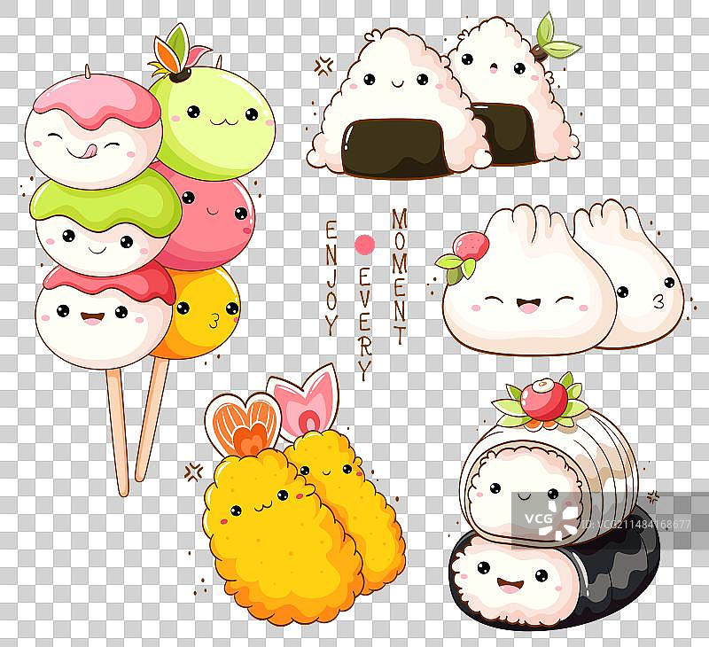 可爱寿司卷天妇罗团子合集图片素材