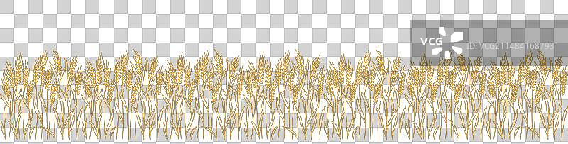 麦穗轮廓线田野图片素材