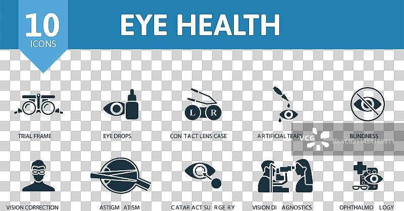眼睛健康创意图标试验框架图片素材