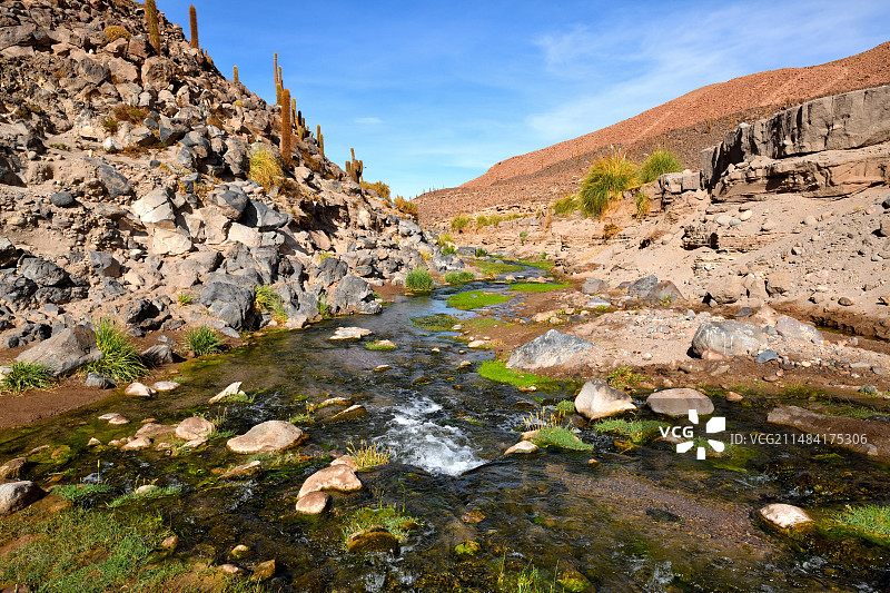 智利阿塔卡马普里塔玛河瓜廷峡谷图片素材