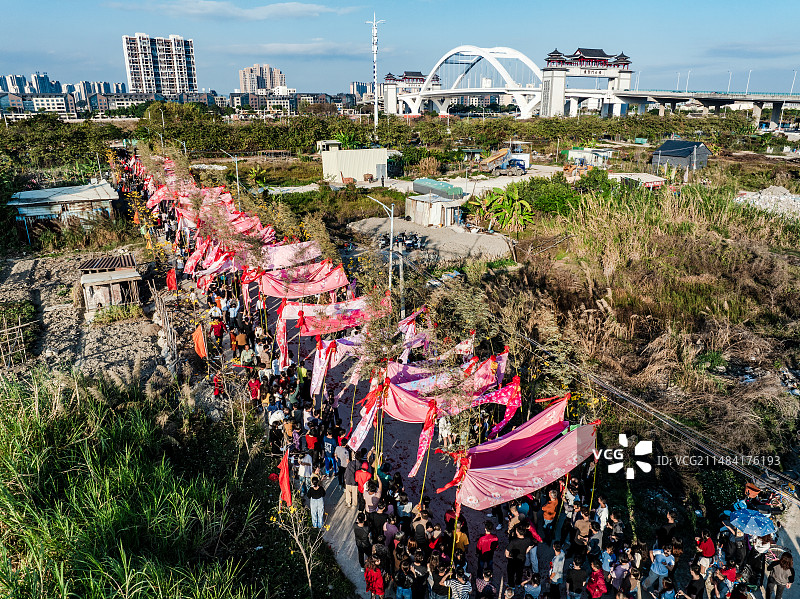 中国广东省揭阳市榕城区西寨村溪南迎老爷图片素材