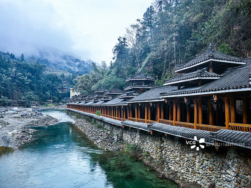 黄洛瑶寨风光（资料图）图片素材