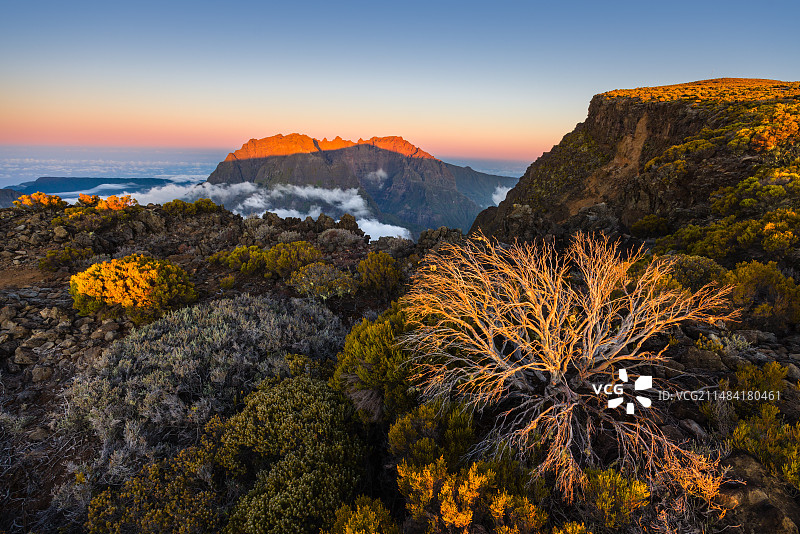 法国留尼汪岛，贝纳雷峰图片素材