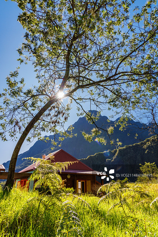 马法特冰斗，马拉，留尼汪岛，法国图片素材