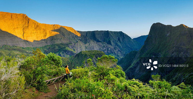 马法特冰斗，留尼汪岛，法国图片素材