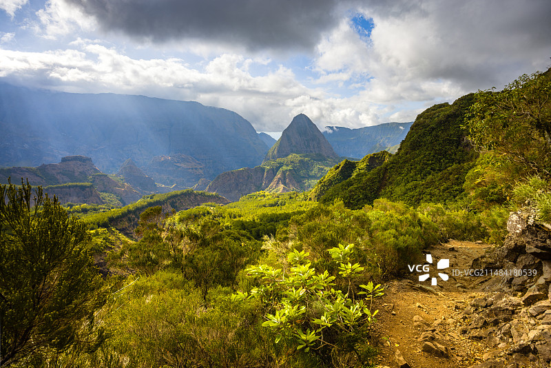 法国留尼汪岛马法特冰斗图片素材