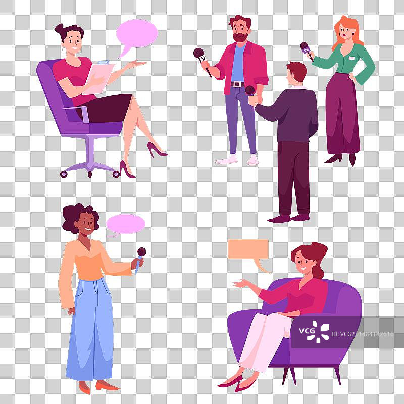 记者采访报道图片素材