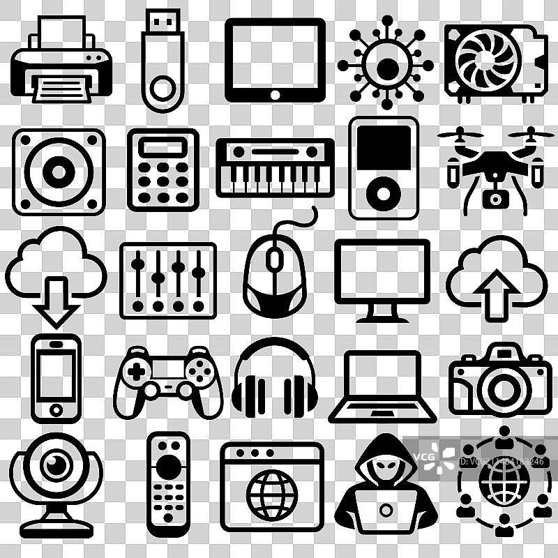 数字世界象形图集图片素材