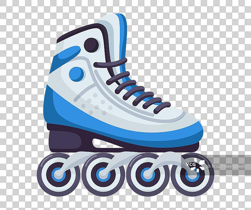 蓝色运动轮滑鞋图片素材
