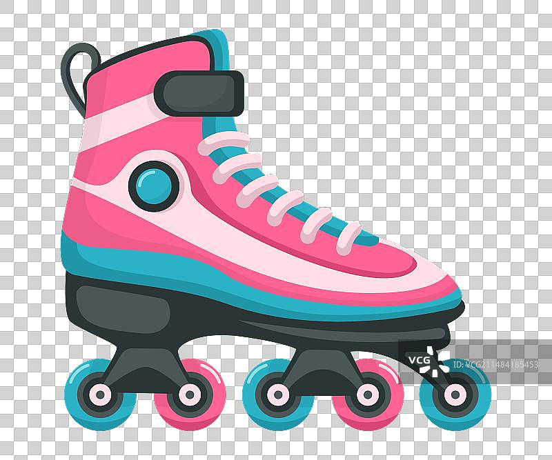 五轮粉色溜冰鞋图片素材
