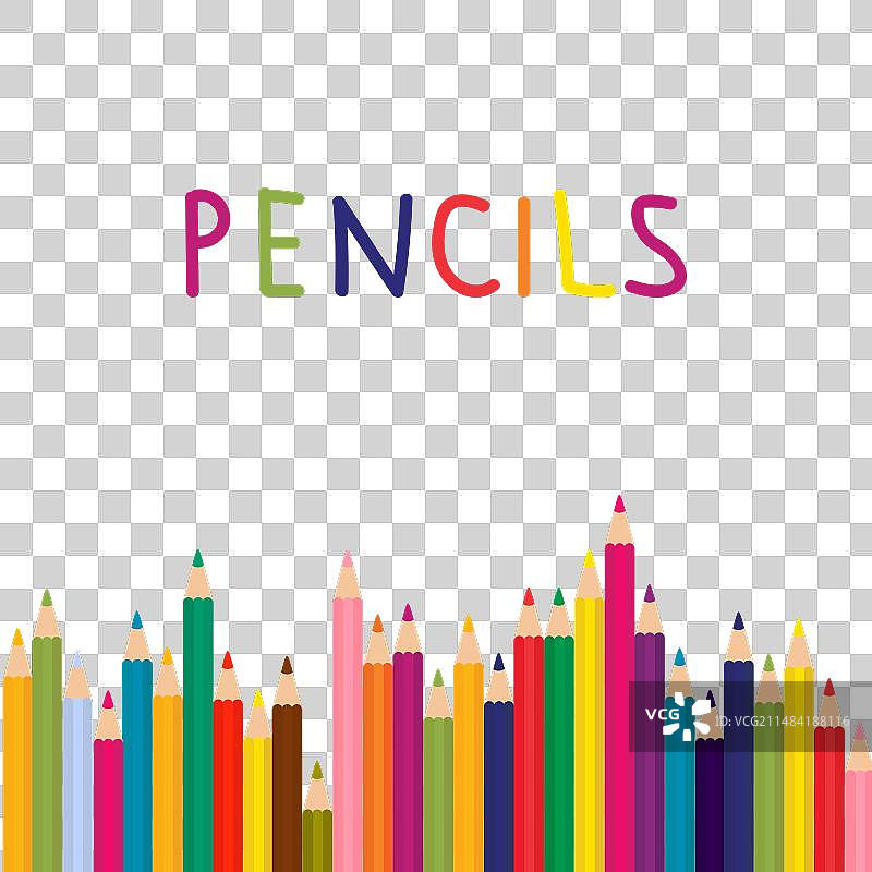 彩色铅笔背景banner图片素材