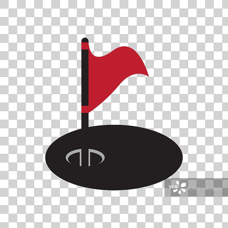 高尔夫球洞图标图片素材