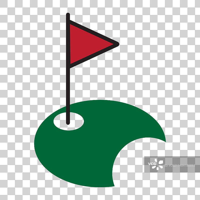 高尔夫球洞图标图片素材