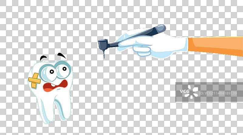 害怕牙医的卡通牙齿图片素材