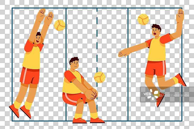 排球运动员角色图片素材