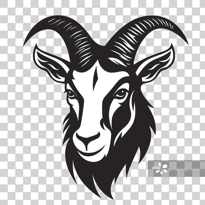 优雅的山羊头图片素材