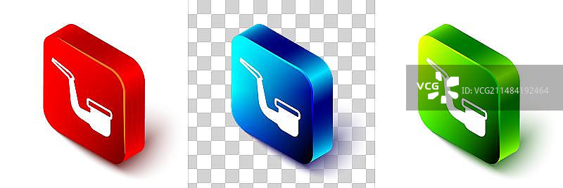 2.5D吸烟斗图标，带烟雾效果图片素材