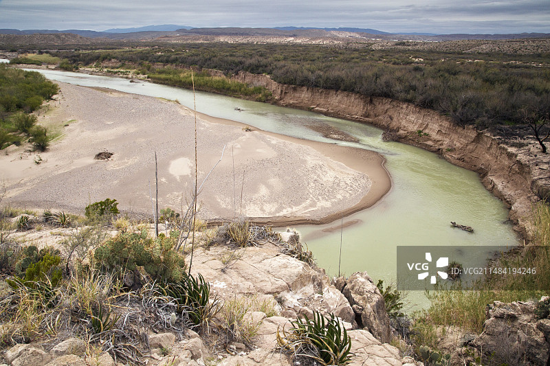 美国德克萨斯州博基拉斯峡谷的格兰德河图片素材