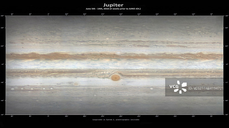 木星地图，圆柱投影图片素材