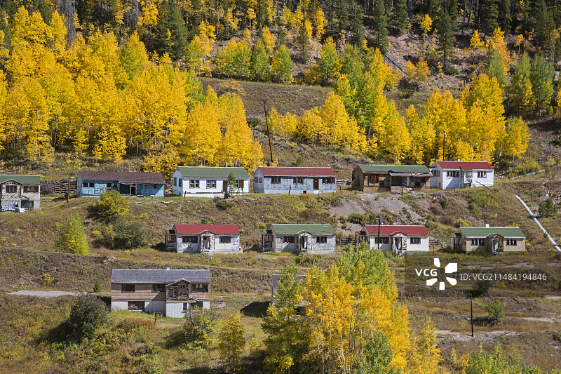 美国科罗拉多州的废弃矿业小镇图片素材