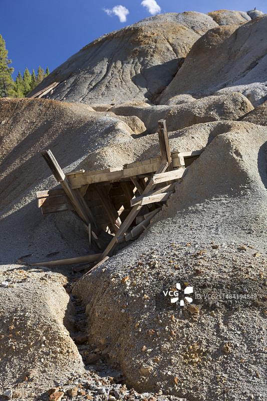 美国科罗拉多州莱德维尔的废弃矿井图片素材
