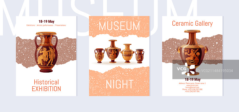 国际博物馆之夜海报：希腊罗马元素图片素材