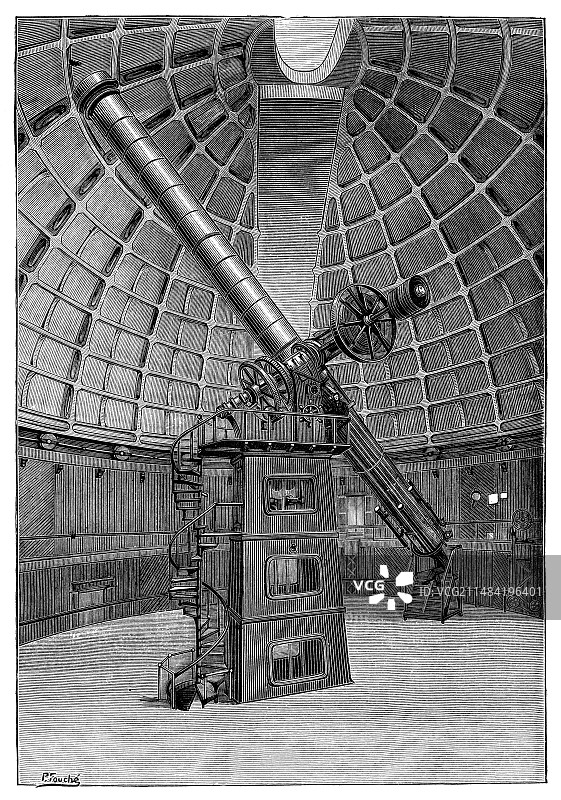 19世纪利克天文台望远镜图片素材