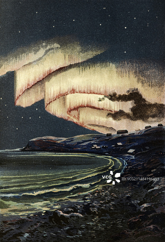 19世纪的北极光图片素材