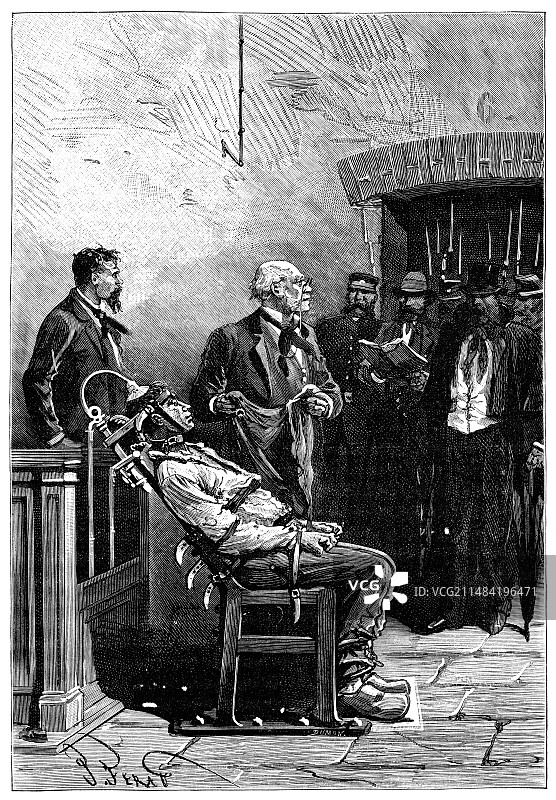 1890年首次电椅死刑图片素材