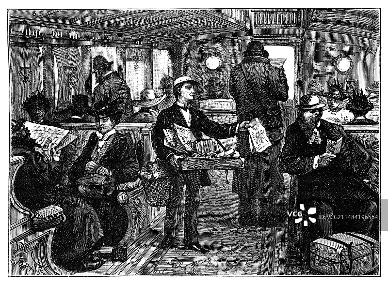 19世纪50年代，爱迪生童年工作照图片素材