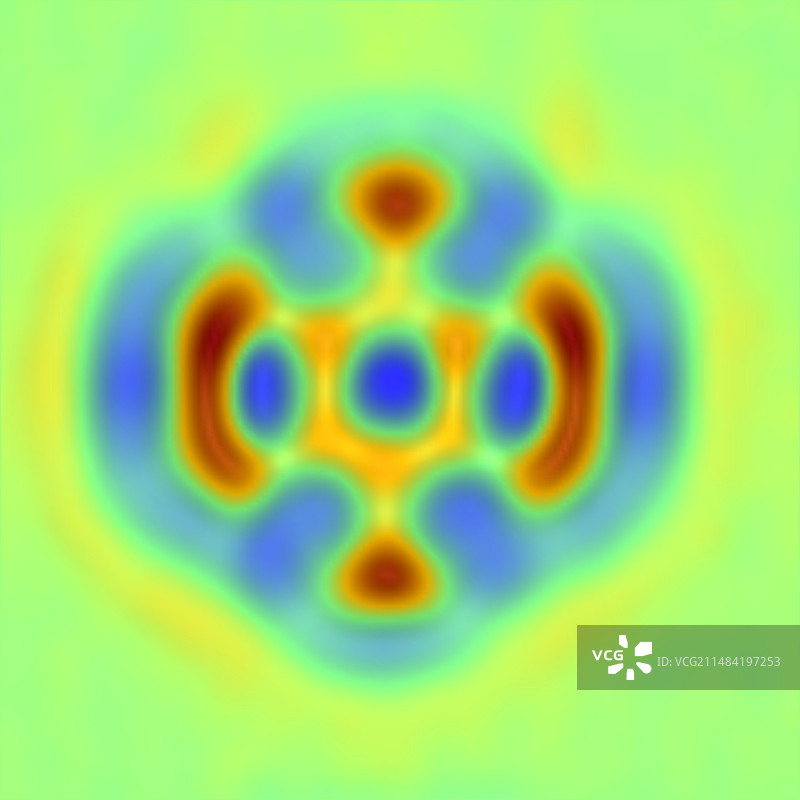 可逆的伯格曼环化反应，原子力显微镜图像图片素材